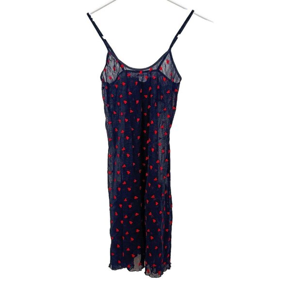 Women’s Nordstrom Intimates Lingerie Slip Dress Size Small Valentines Hearts Red - Picture 1 of 6